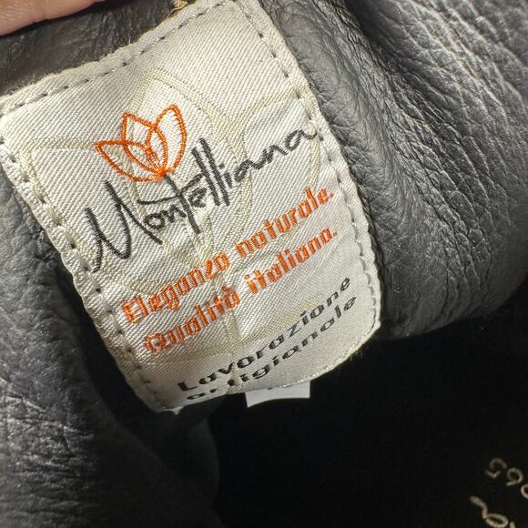 Montelliana NWOB Claudine Leather Lug Sole Boot in Bordeaux Size 40 (US 10) - Picture 8 of 10